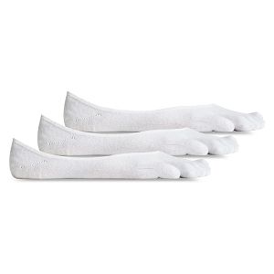 Vibram Ghost 3 Pack White/White Mens 5toe-socks | India-469832